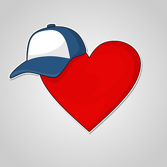 Heart Wearing Cap Graphic PNG
