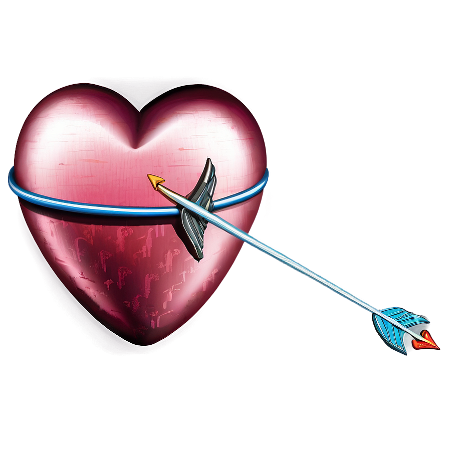 Heart With Arrow Drawing Png 19 PNG