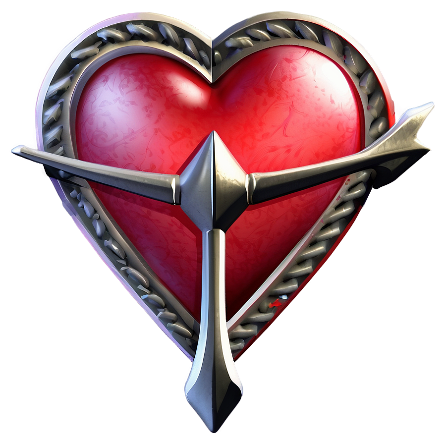 Heart With Arrow Drawing Png Rgh PNG