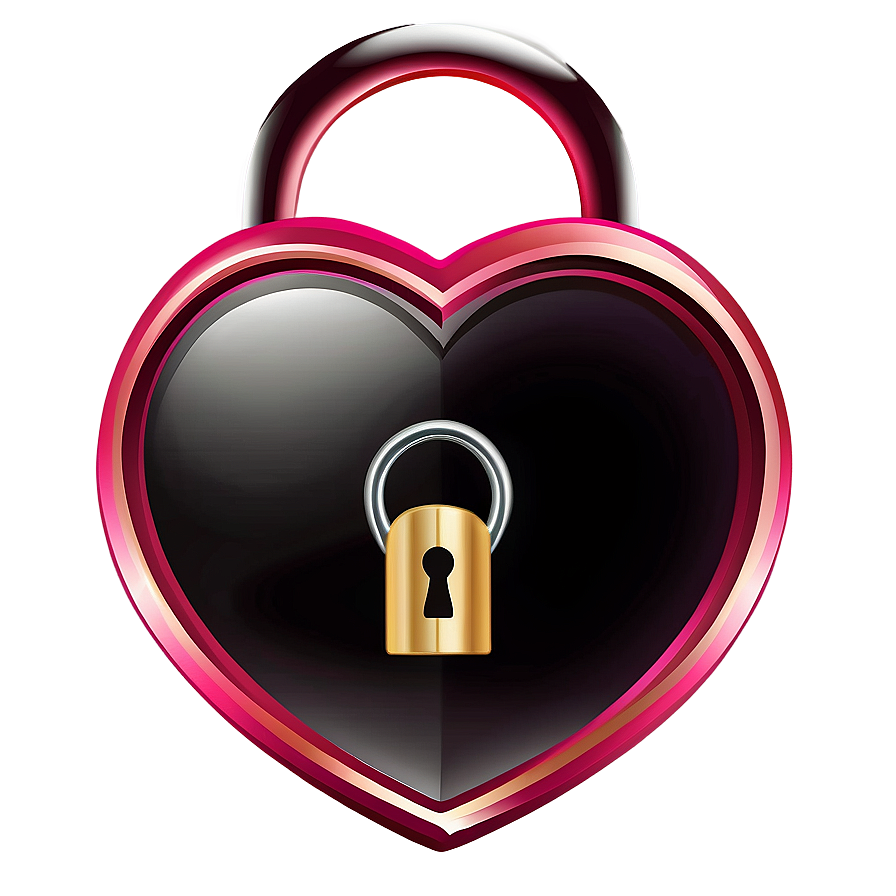 Heart With Lock Clipart Png Msk PNG