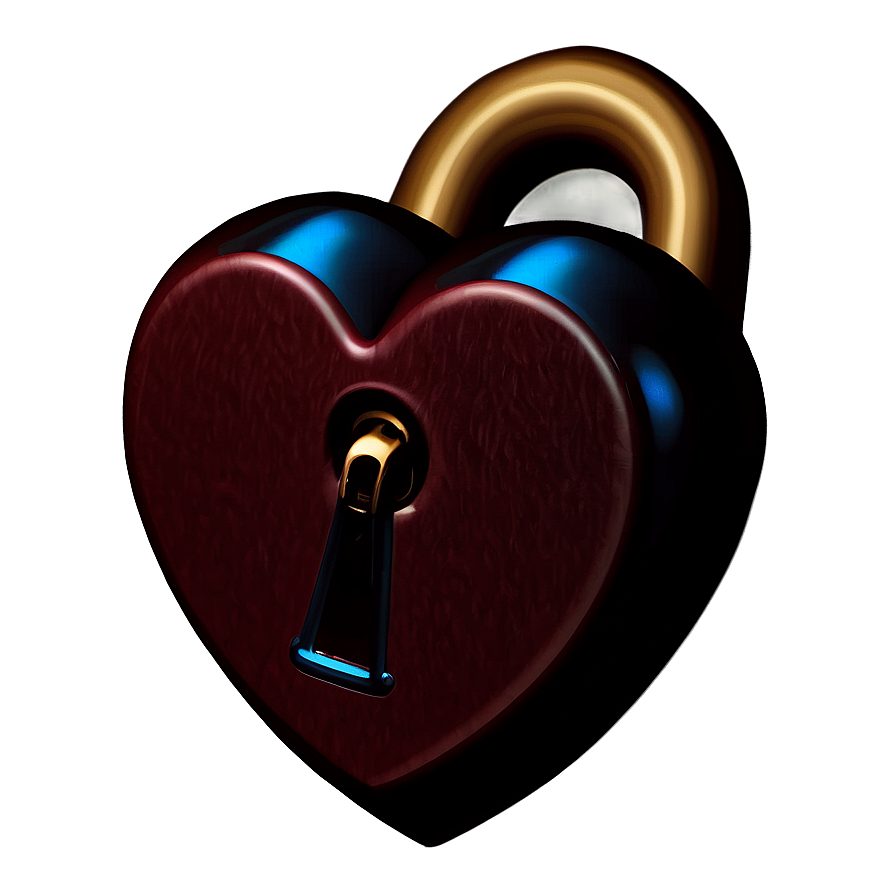 Heart With Lock Emoji Png Graphic 05042024 PNG