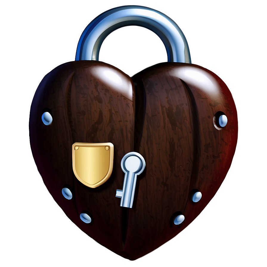 Heart With Lock Emoji Png Graphic Iqu PNG