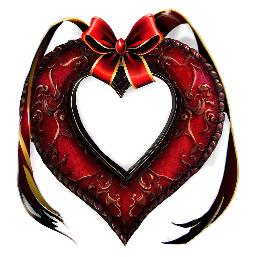 Heart With Ribbon Artwork Png 83 PNG