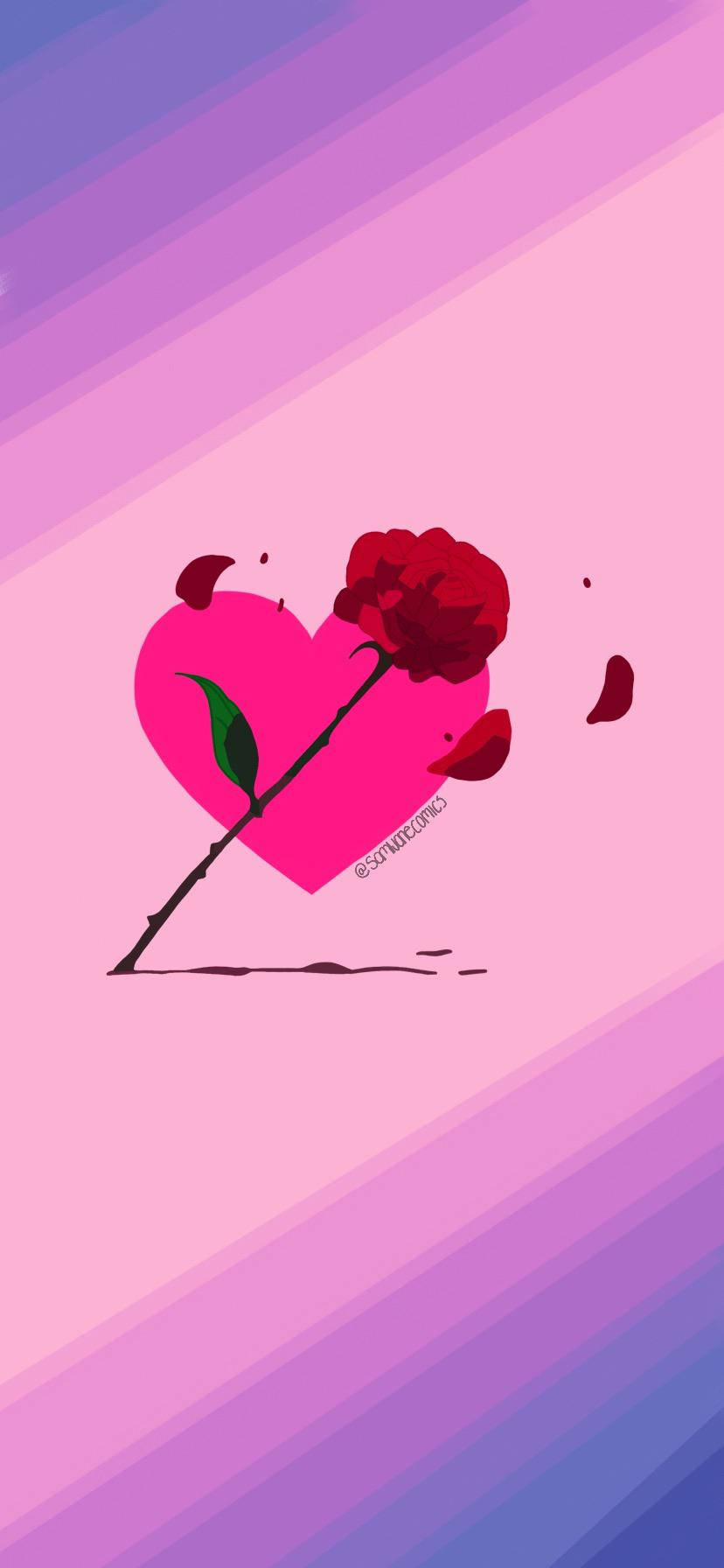 Corazóncon Rosa Sailor Moon Iphone Fondo de pantalla