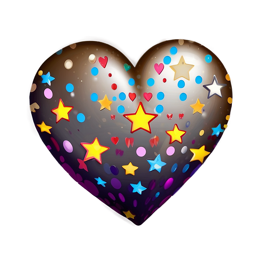 Heart With Stars Emoji Png Illustration Ekj45 PNG