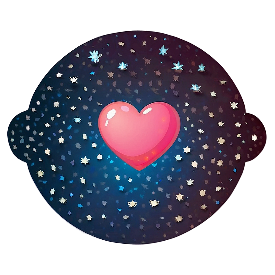 Heart With Stars Emoji Png Illustration Lsc57 PNG
