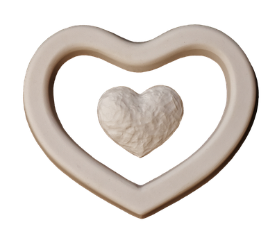 Heart Within Heart Sculpture PNG