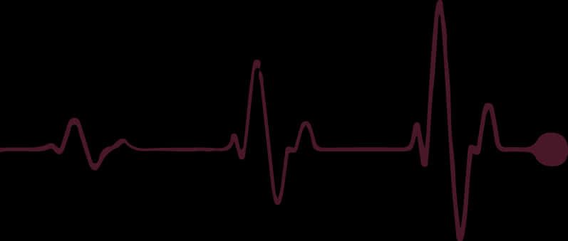 Heartbeat E K G Line Art PNG