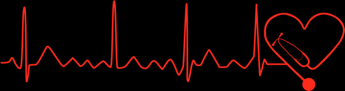 Heartbeat Electrocardiogram Love Illustration PNG