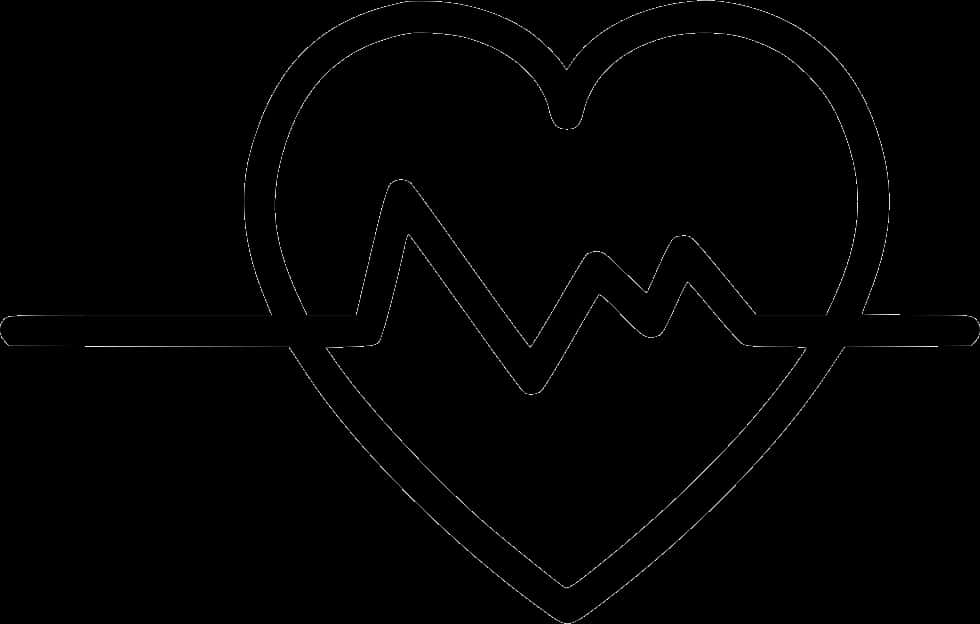 Heartbeat Line Outline PNG