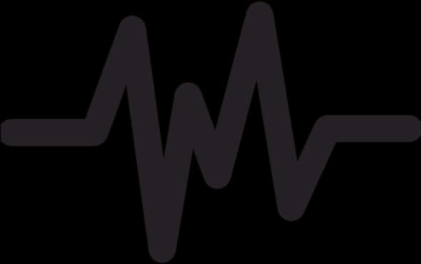 Heartbeat Silhouette Graphic PNG