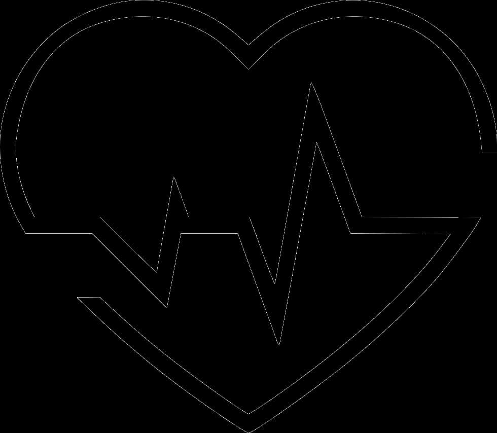 Heartbeat Silhouette Outline PNG