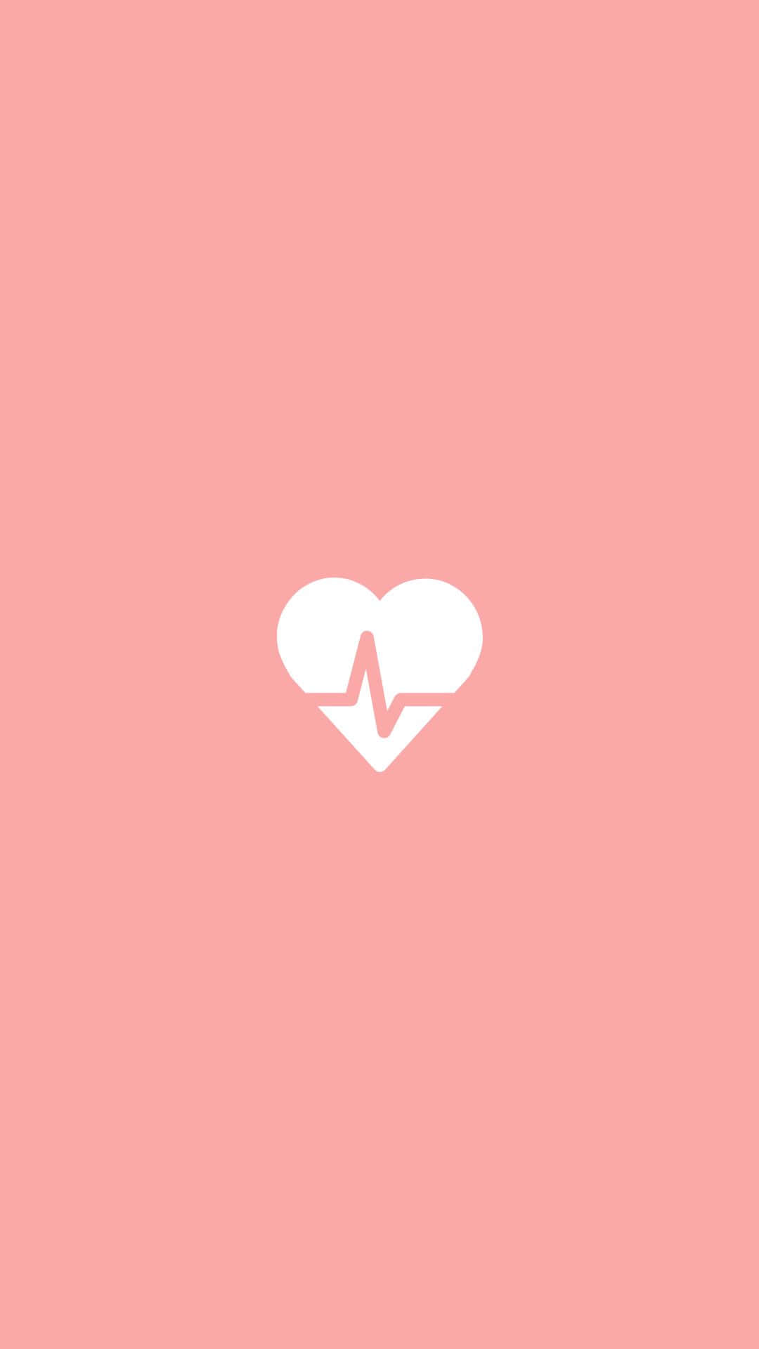 Heartbeat Symbolon Pink Background Wallpaper
