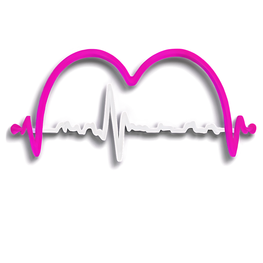 Heartbeat With Heart Shape Png Cvo PNG