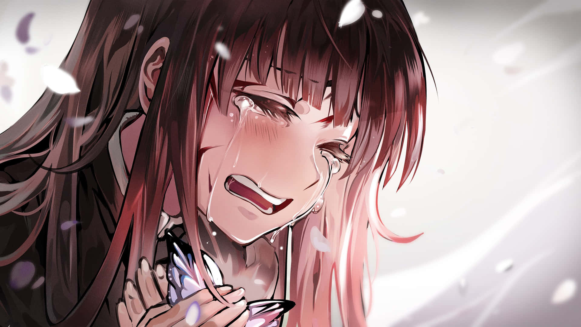 Sad Anime, fanart anime crying HD wallpaper