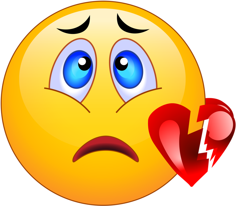 Heartbroken Emoji Expression PNG