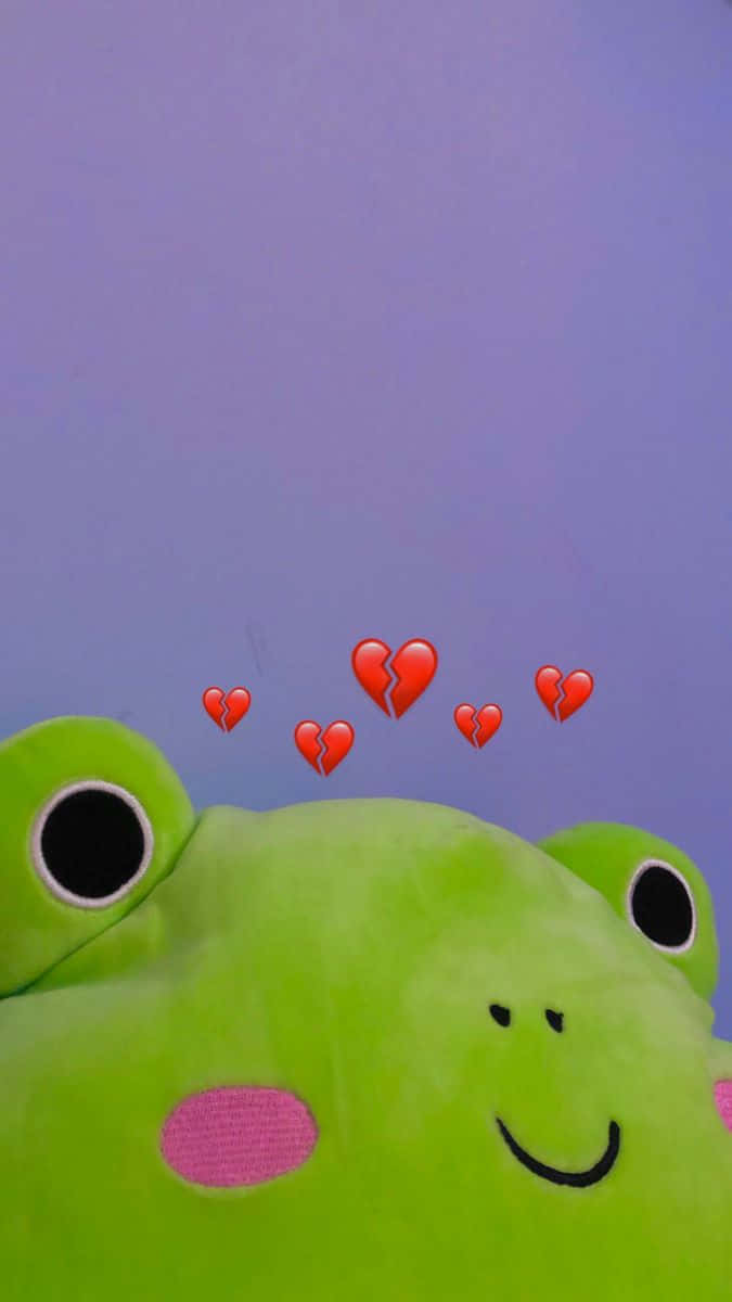 Heartbroken_ Froggy_ Emoji Wallpaper