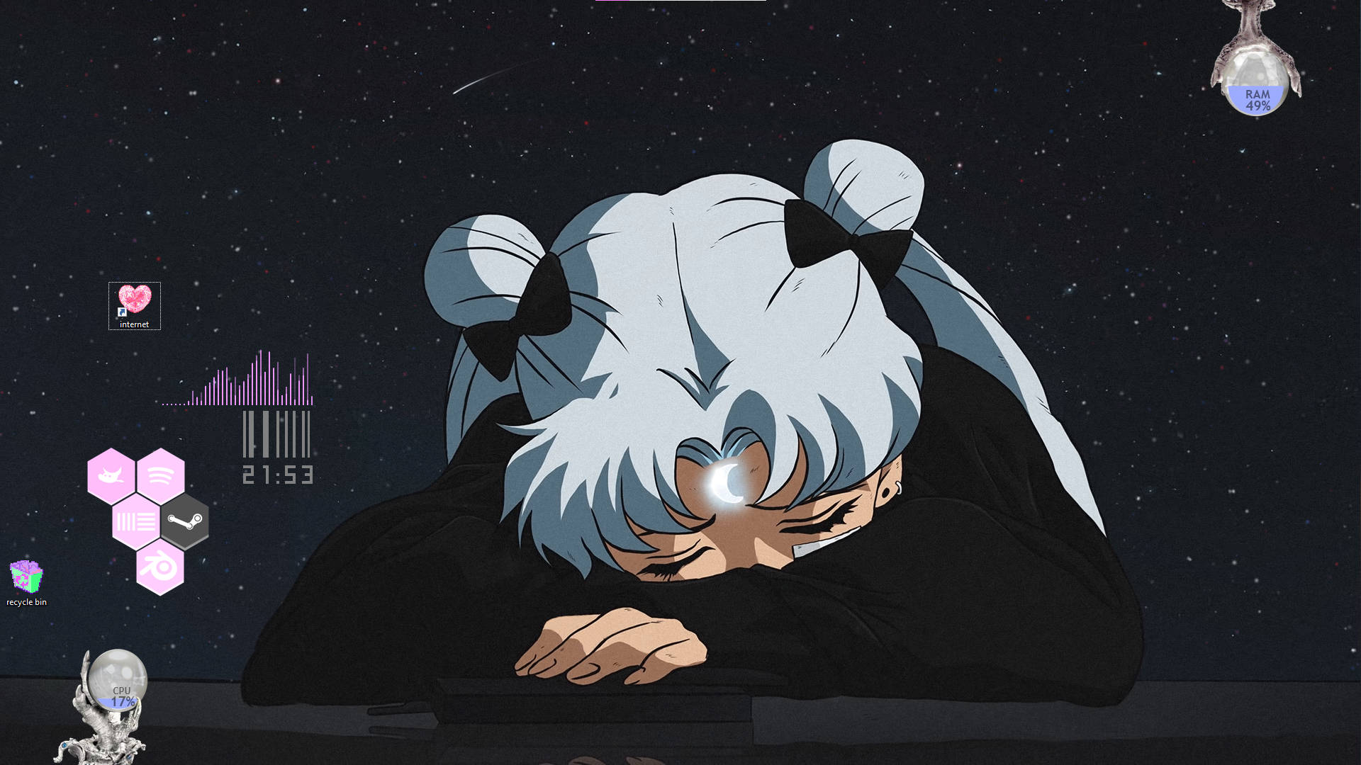 Heartfelt Moment Of A Sad Anime Character Wallpaper