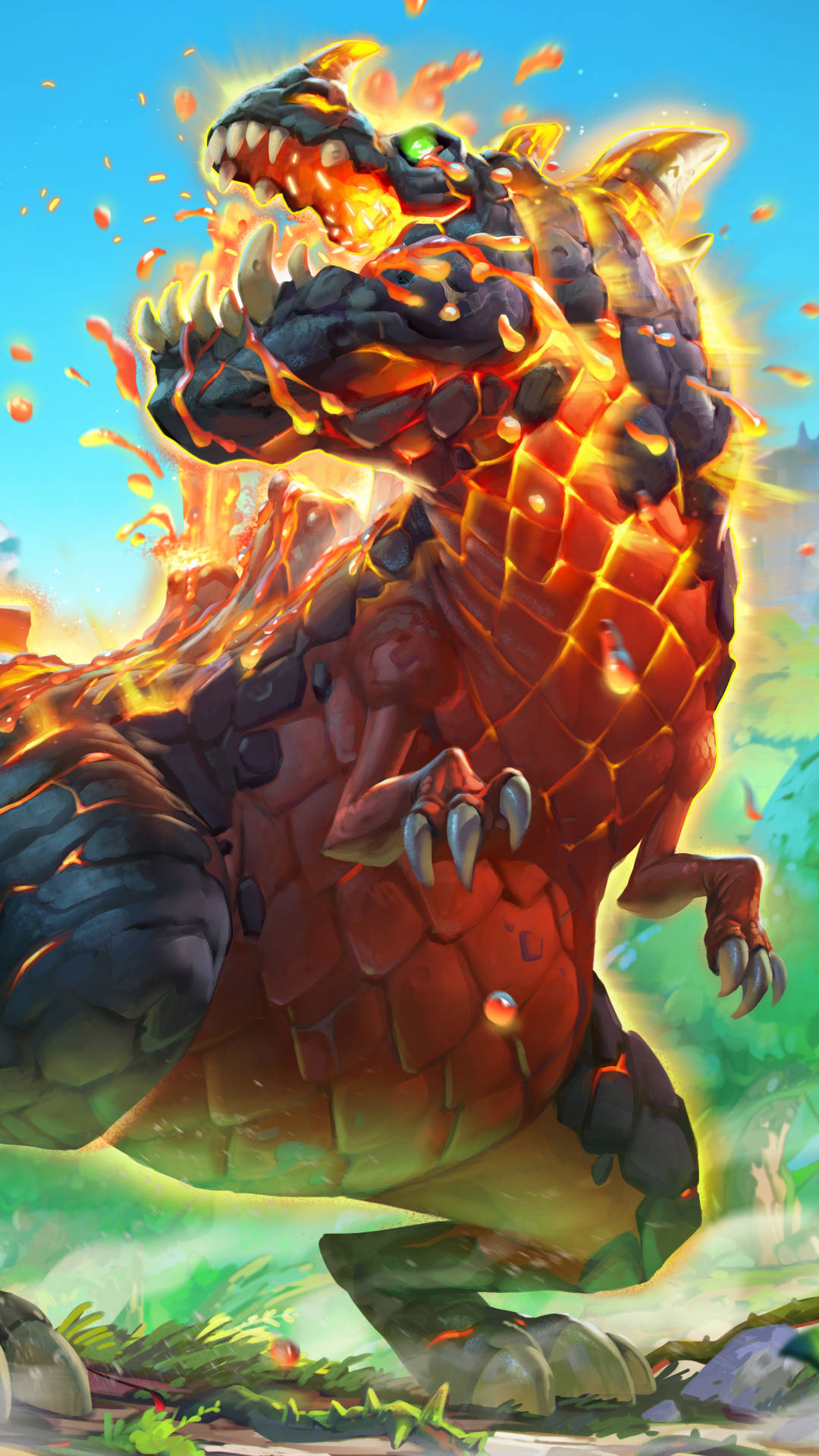 Hearthstone Phone Volcanic Might Wallpaper