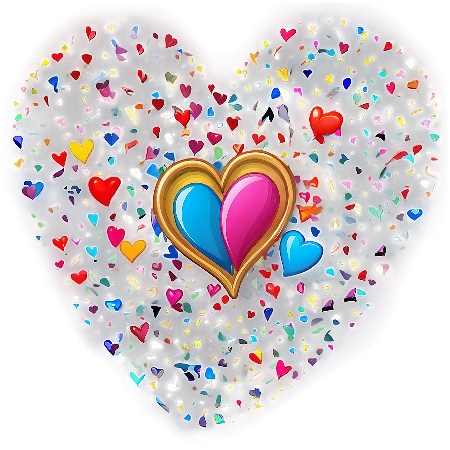 Hearts Confetti Png Ook PNG