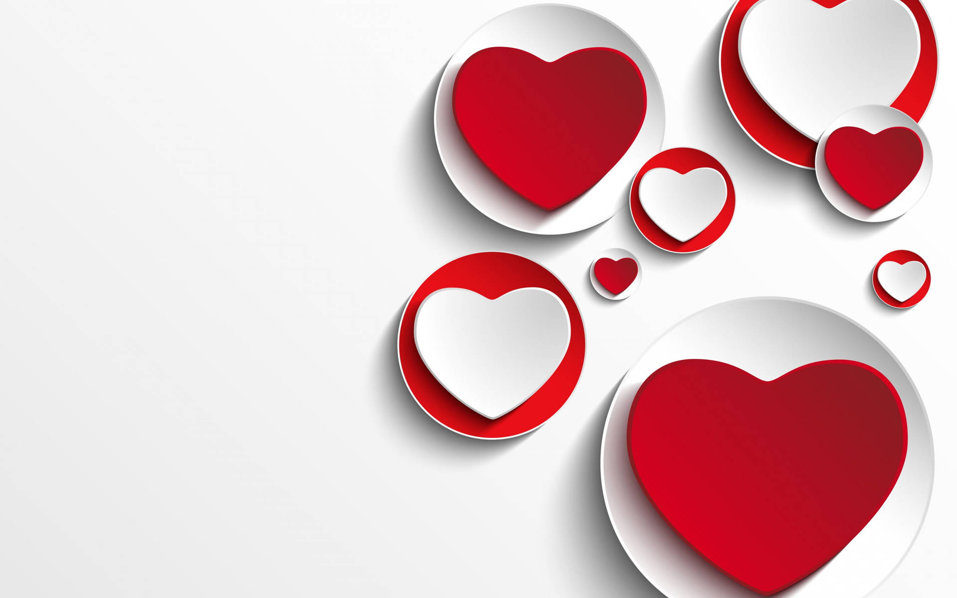 Hearts On Plates Background Design Wallpaper