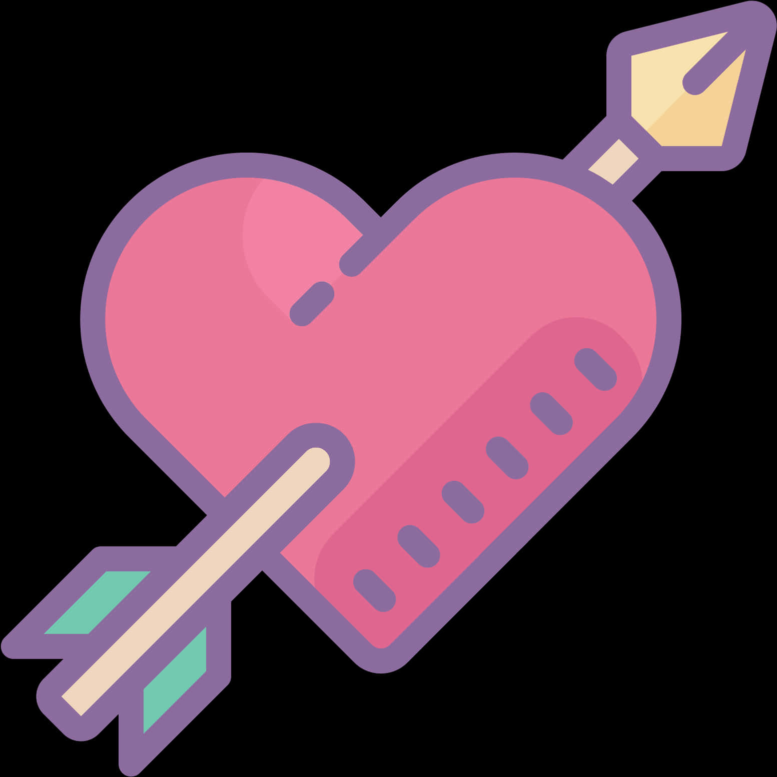 Heartwith Arrow Graphic PNG