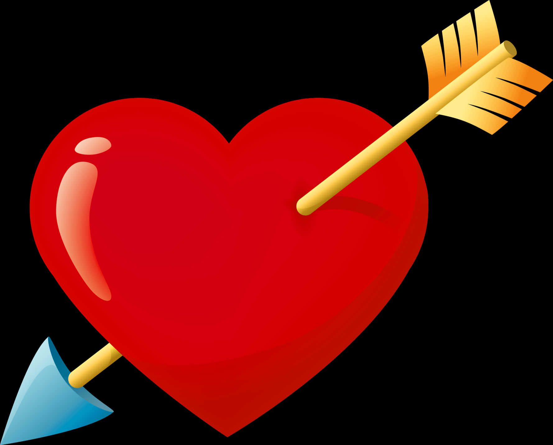 Heartwith Arrow Graphic PNG