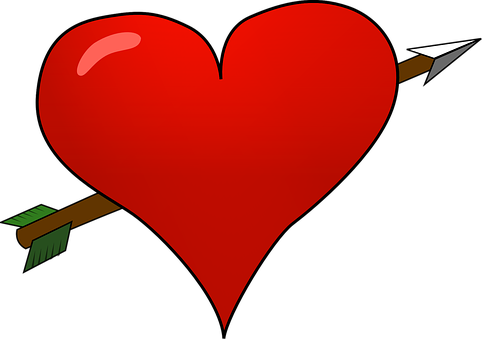 Heartwith Arrow Illustration PNG