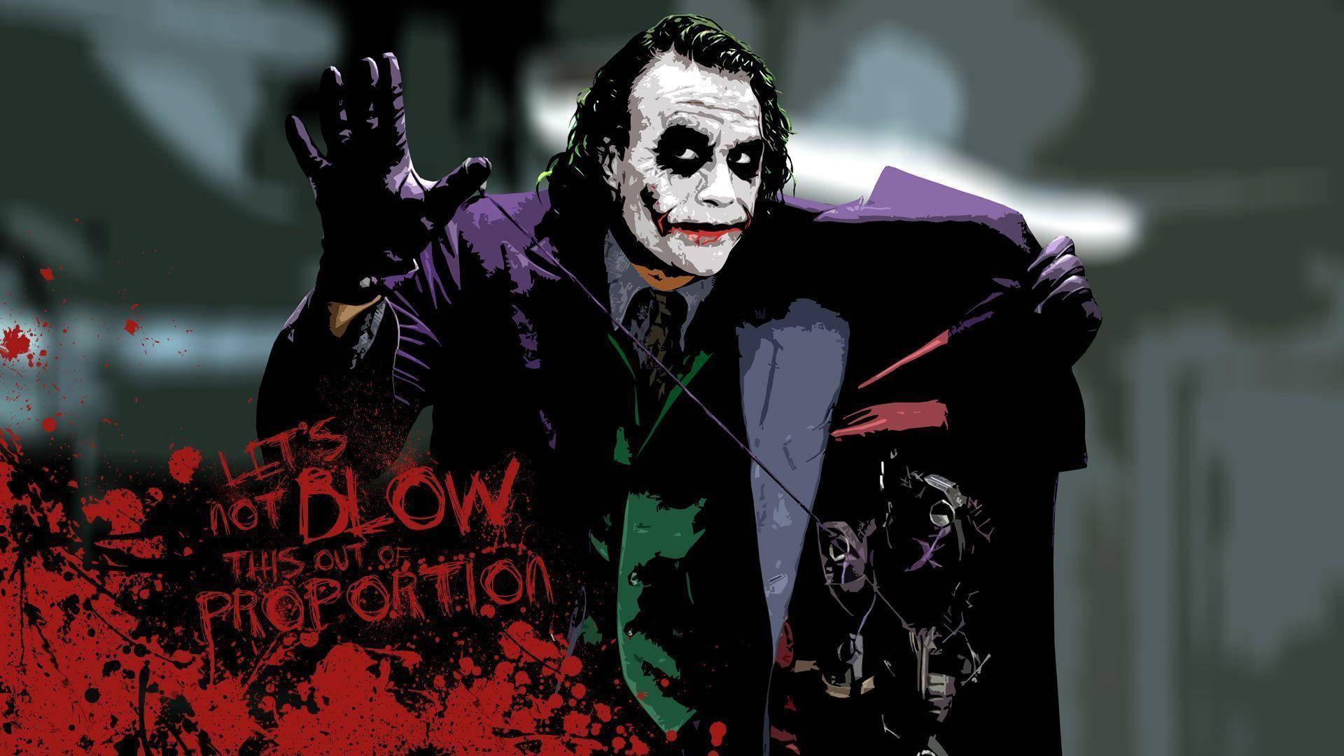 Heath Ledger Joker Fan Art Wallpaper