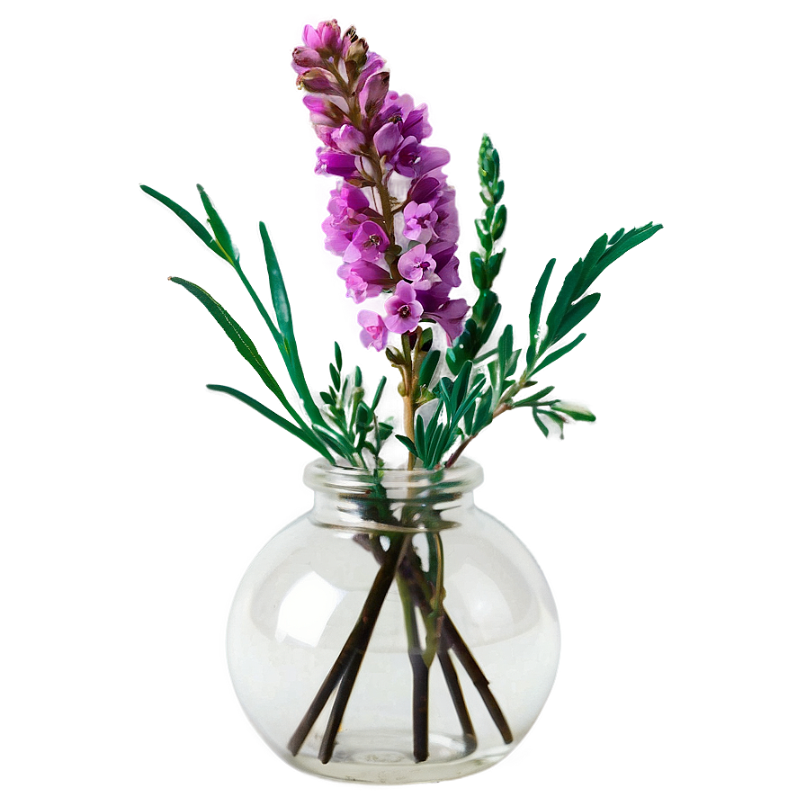 Heather In Vase Png Bgd60 PNG