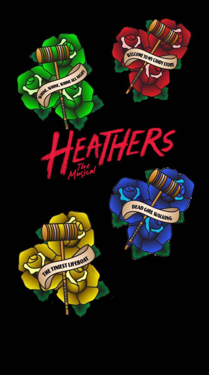 Heathers Four Colored Roses Wallpaper