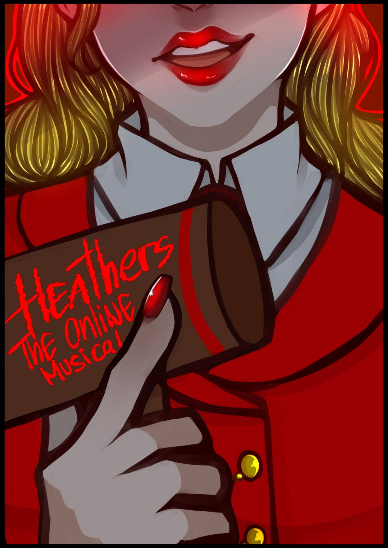 Tapet med Heathers Online Musical plakat: Se dette stærke, farverige tapet forsynet med de stærke farver fra Heathers Online Musical. Wallpaper