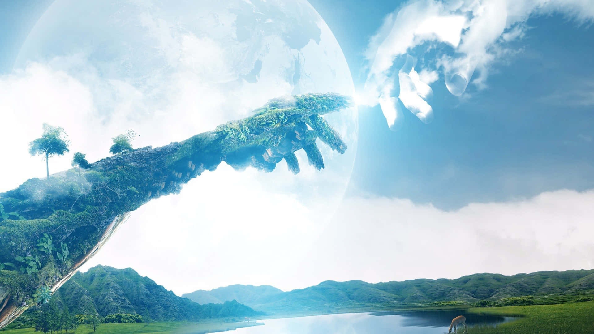 Earth And Sky Heaven Background