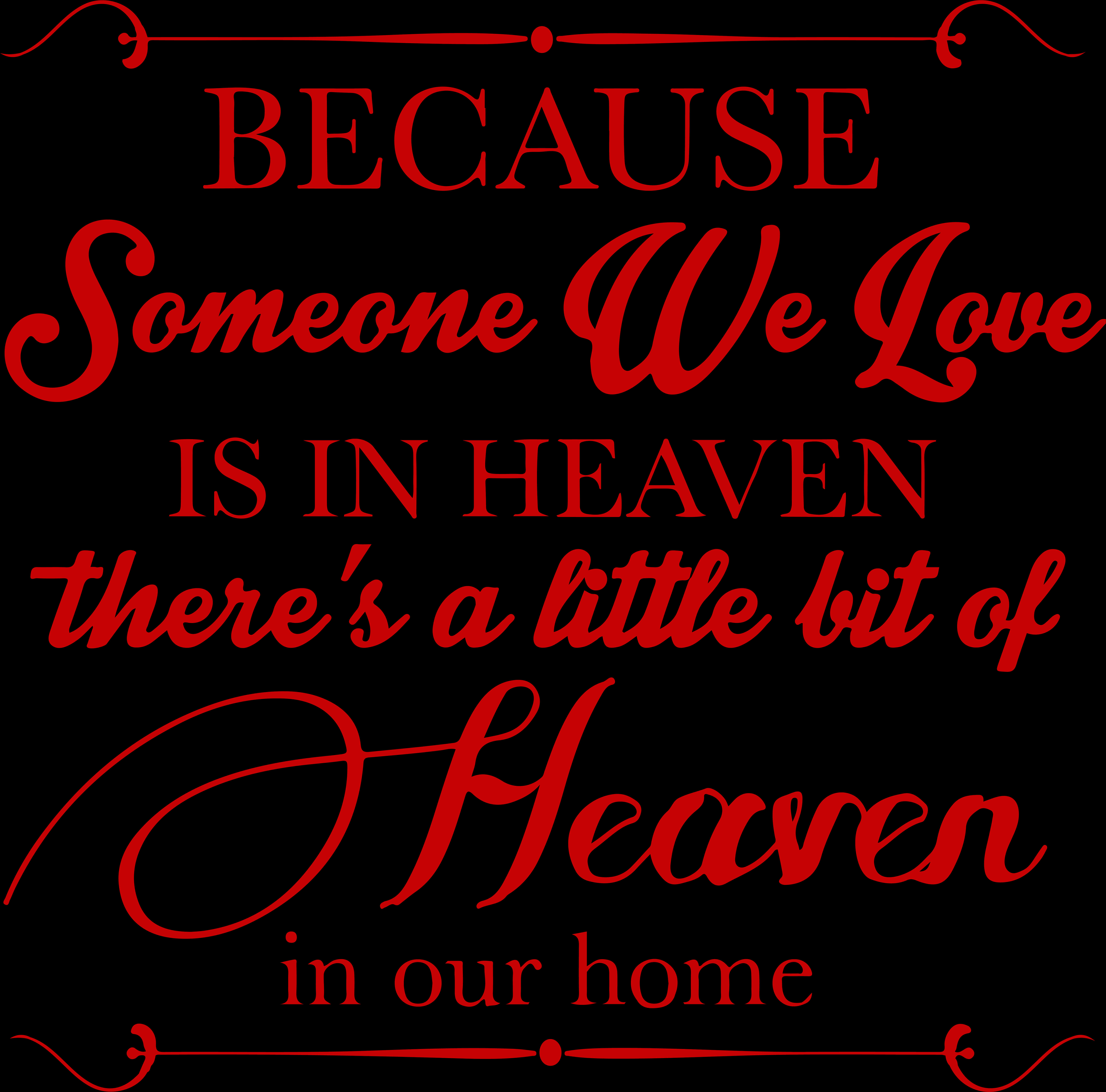 Heaven In Our Home Love Quote PNG