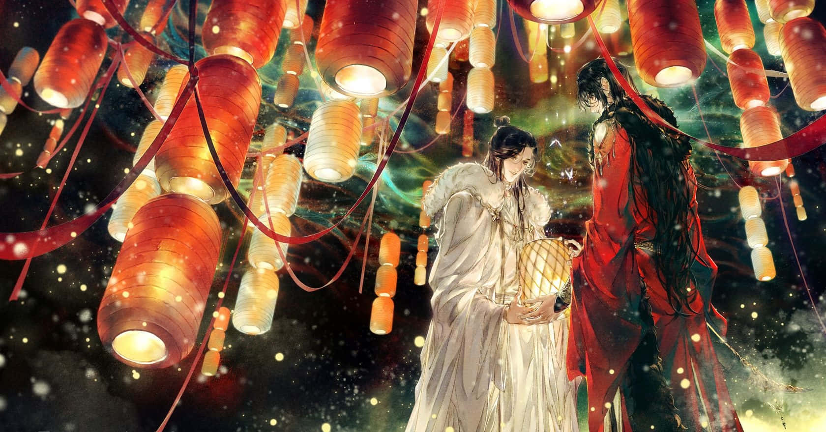 Heaven Officials Blessing Winter Lantern Wallpaper