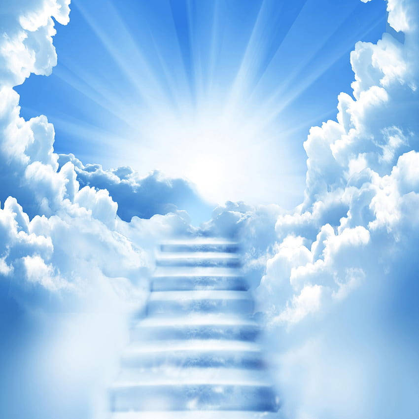 ￼ "The Heavenly Angels Flying Over the Clouds in Heaven" Wallpaper