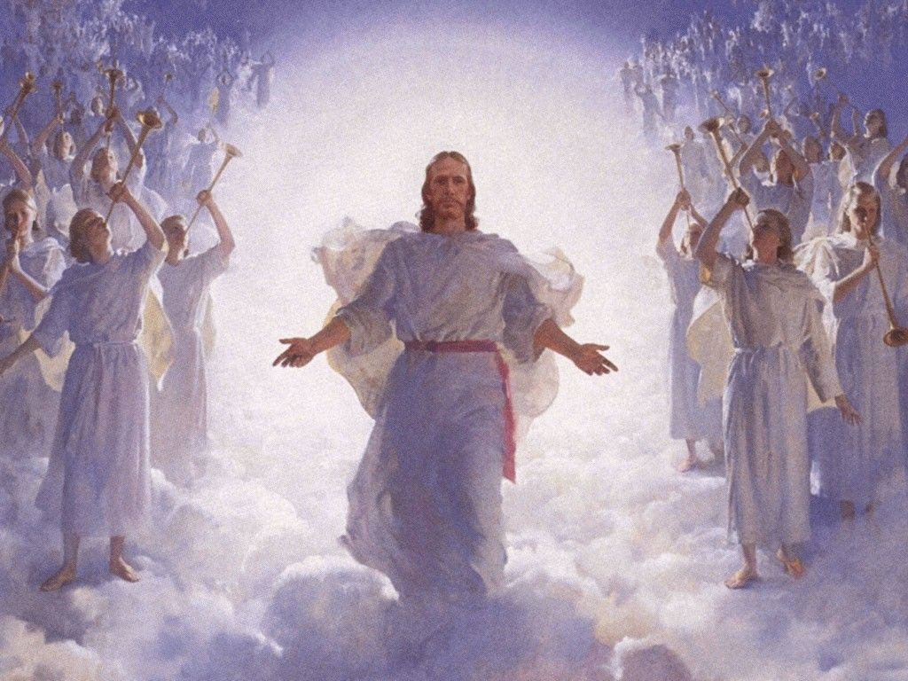Heavenly Angels Celebrating Jesus Wallpaper