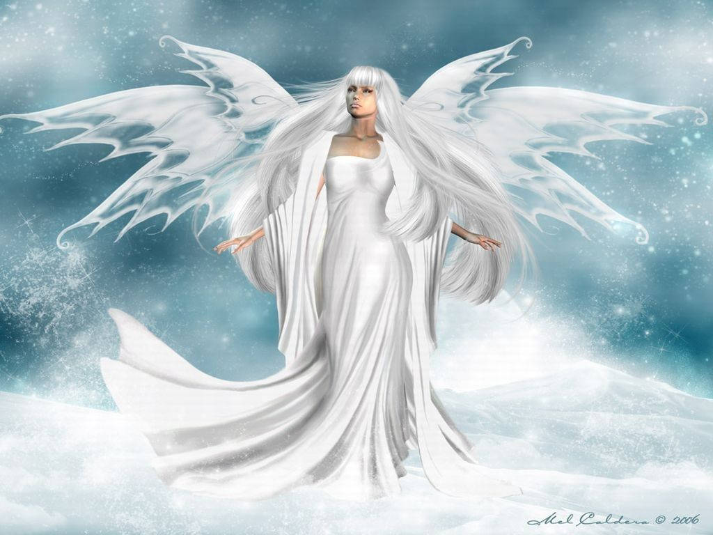 Heavenly Angels With Multiple Wings Wallpaper