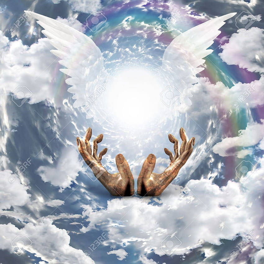 Download Heavenly Angels Shining A Light Wallpaper | Wallpapers.com