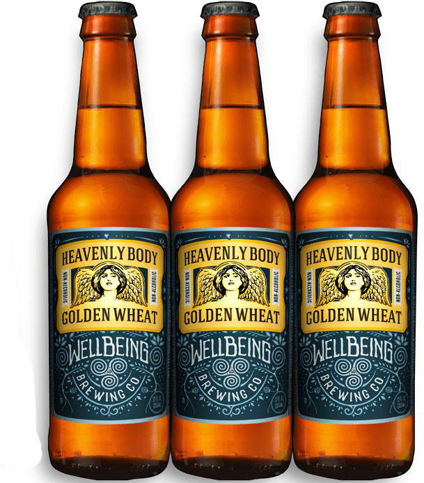 Heavenly Body Golden Wheat Beer Bottles PNG