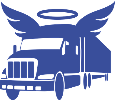 Heavenly Delivery Truck Illustration PNG
