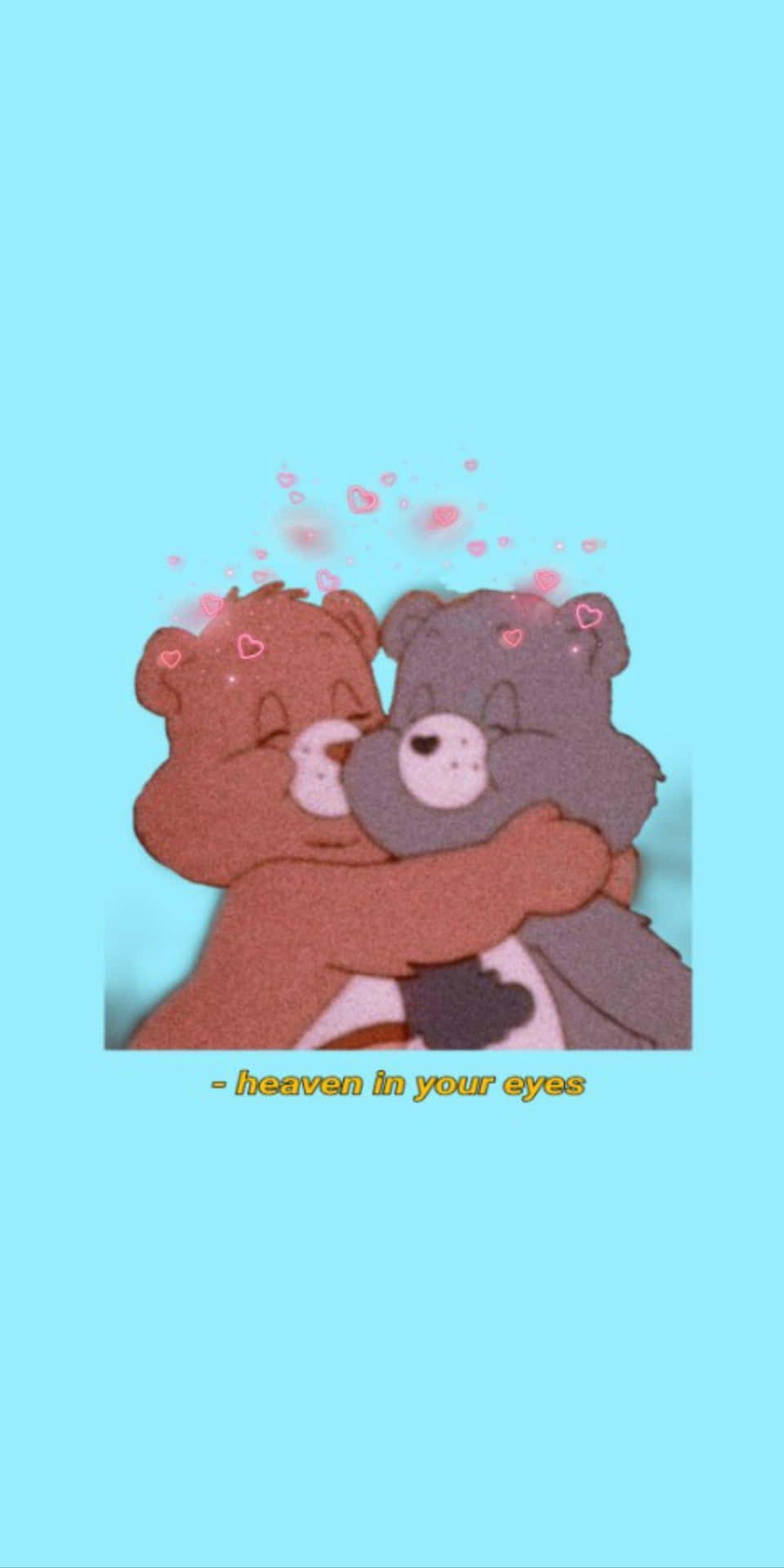 Heavenly Hug Aesthetic Bears Wallpaper
