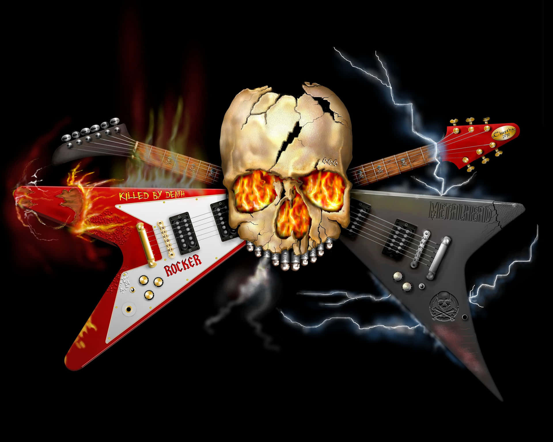 An Intense Rendition of Heavy Metal Passion Wallpaper