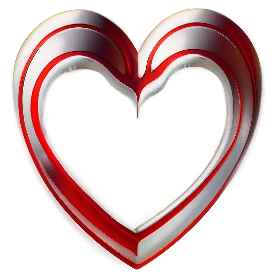 Heavy Outline Red Heart Emoji Png 06262024 PNG