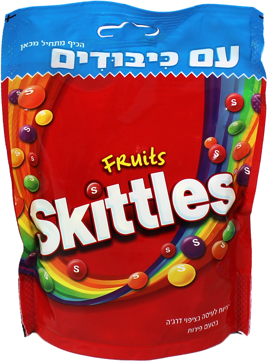Hebrew Fruits Skittles Package PNG