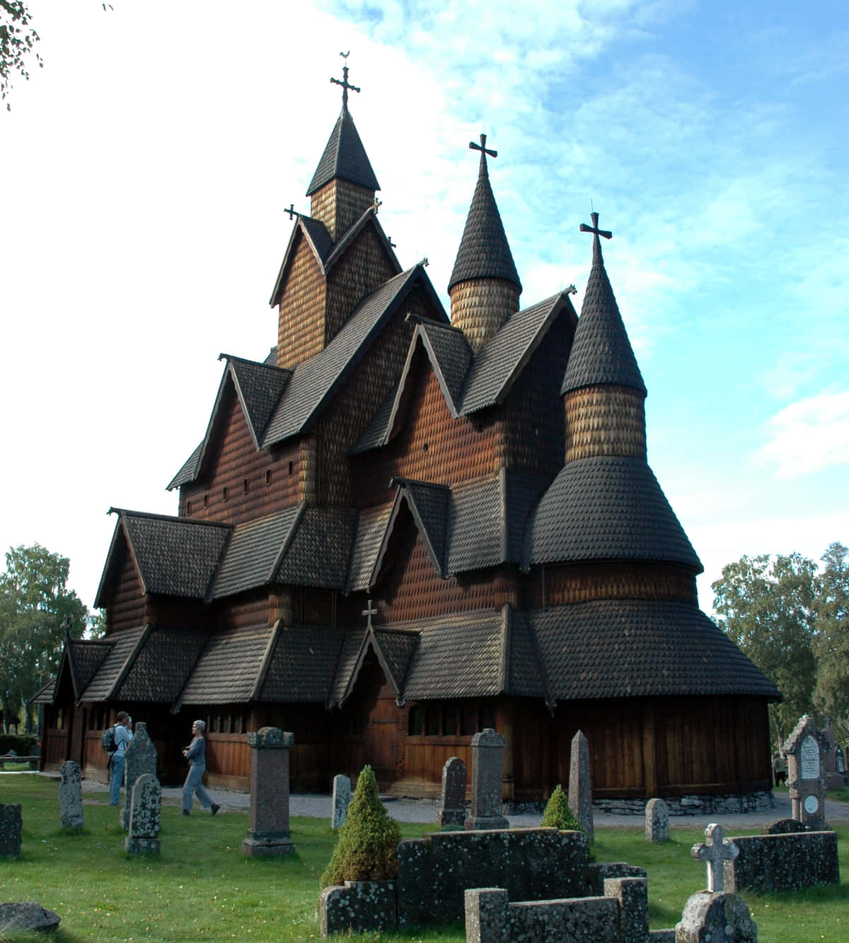 Heddal Stave Church And Graveyard Wallpaper