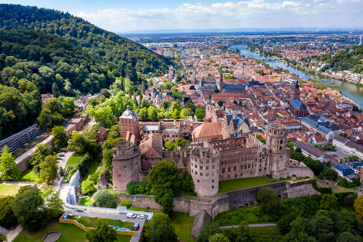 Heidelberg Castle Aerial View Wallpaper
