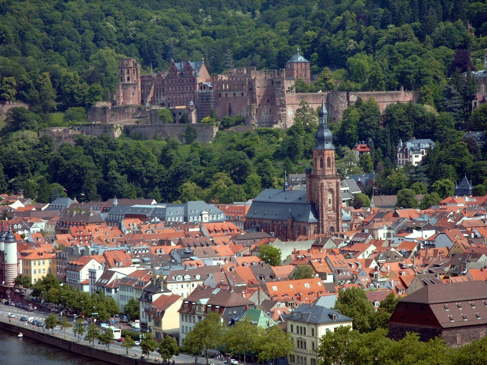 Chiesadel Castello Di Heidelberg Sfondo