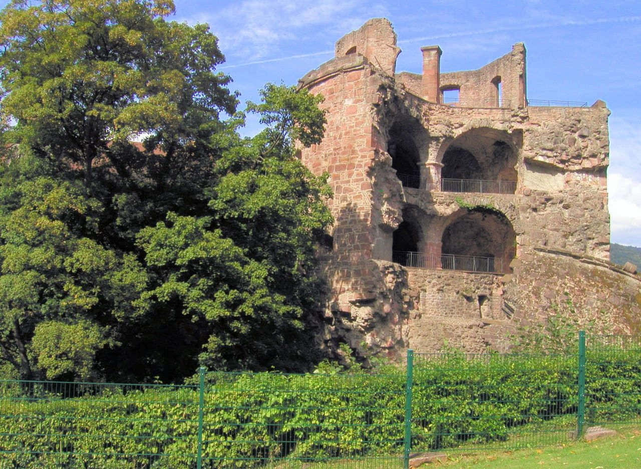 Torredistrutta Del Castello Di Heidelberg Sfondo