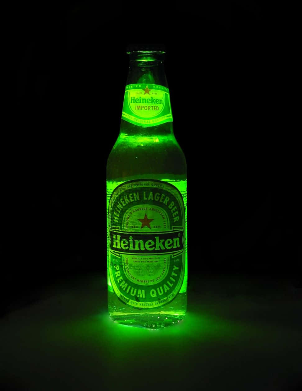 Refreshing Heineken Beer Bottle